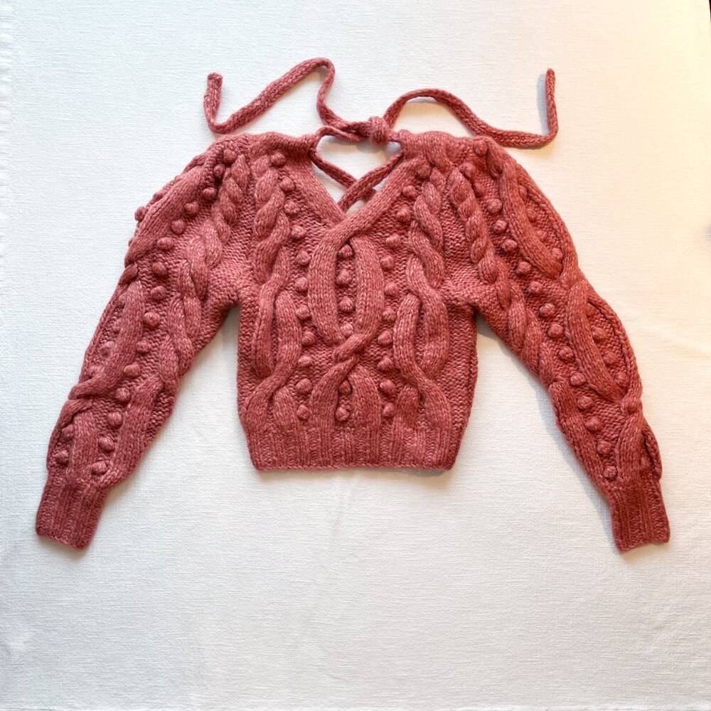 Sea New York Caden Sweater, Alpaca & Wool, Pink, S, NWT